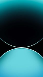 Dual Sphere Blue iPhone Wallpaper