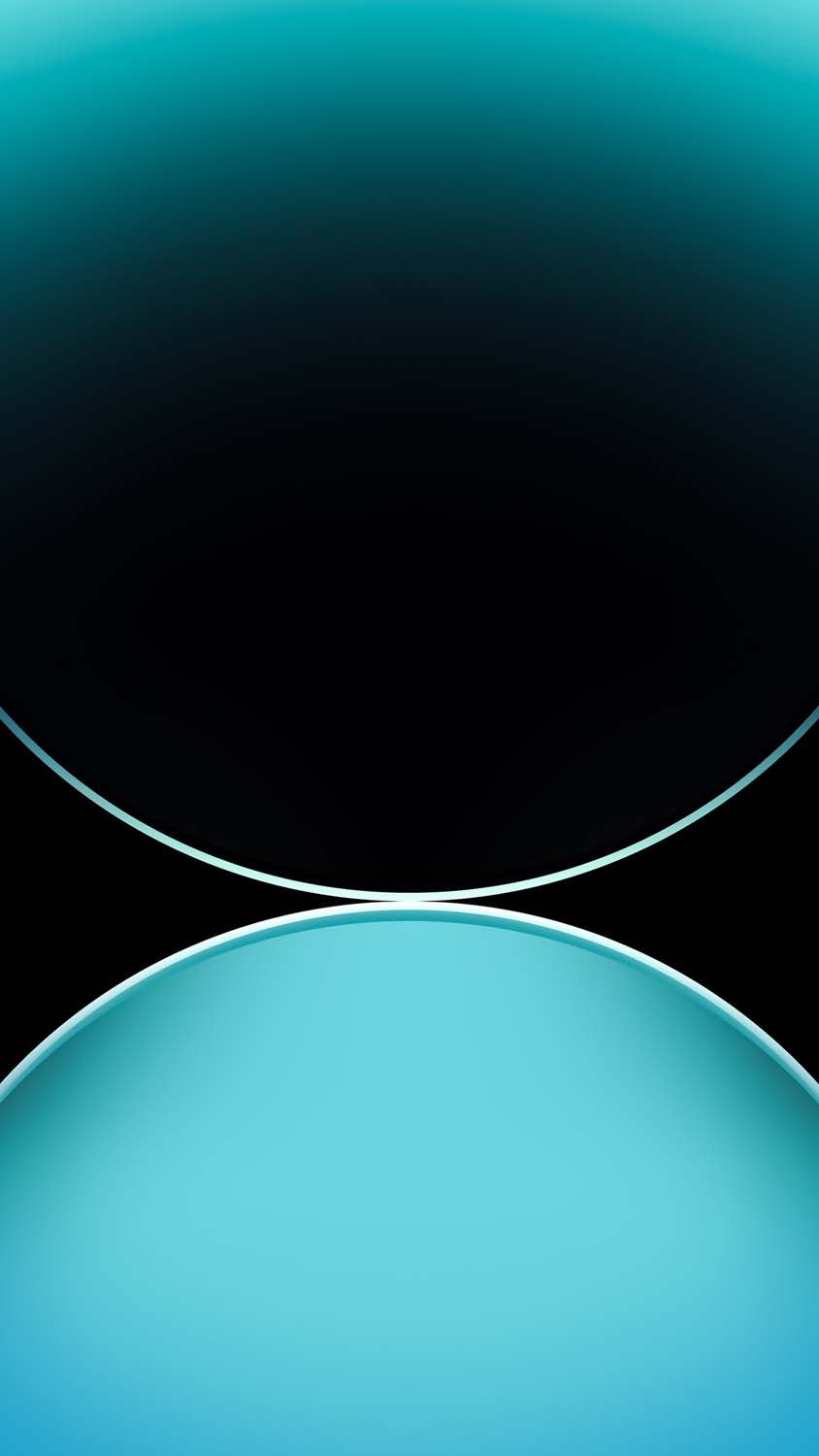 Dual Sphere Blue iPhone Wallpaper