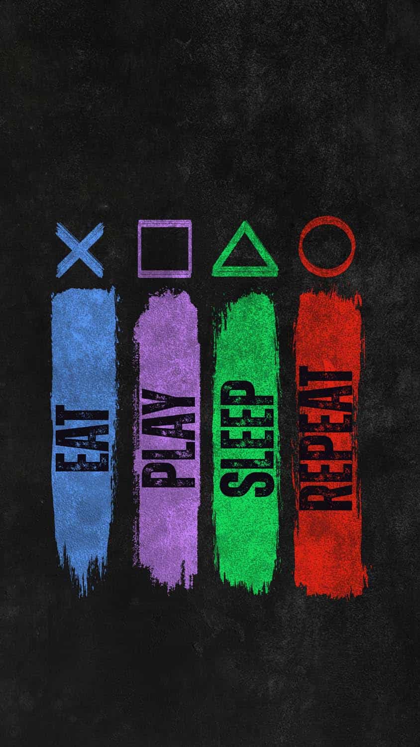 Eat Play Sleep Repeat iPhone Wallpaper