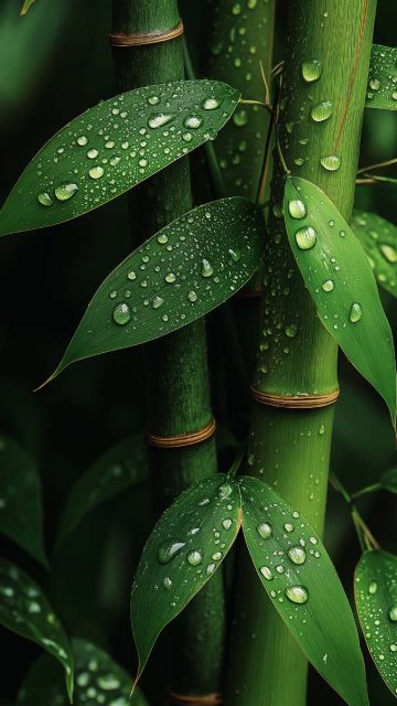 Green Bamboo Plant iPhone Wallpaper