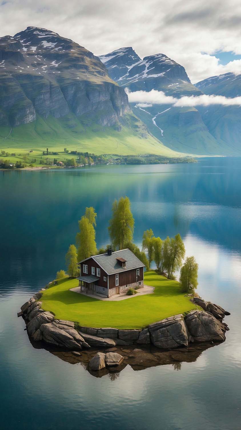 Island House iPhone Wallpaper