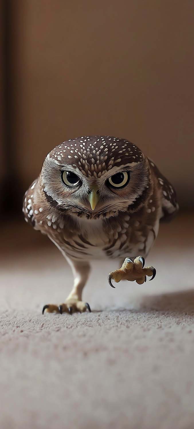 Little Owl iPhone Wallpaper