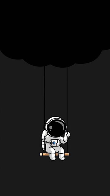 Minimalist Astronaut iPhone Wallpaper