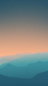 Minimalist Mist Mountains iPhone Wallpaper