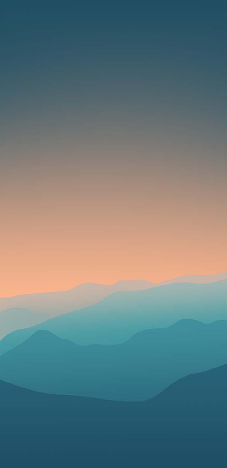 Minimalist Mist Mountains iPhone Wallpaper