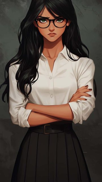 Office Girl iPhone Wallpaper