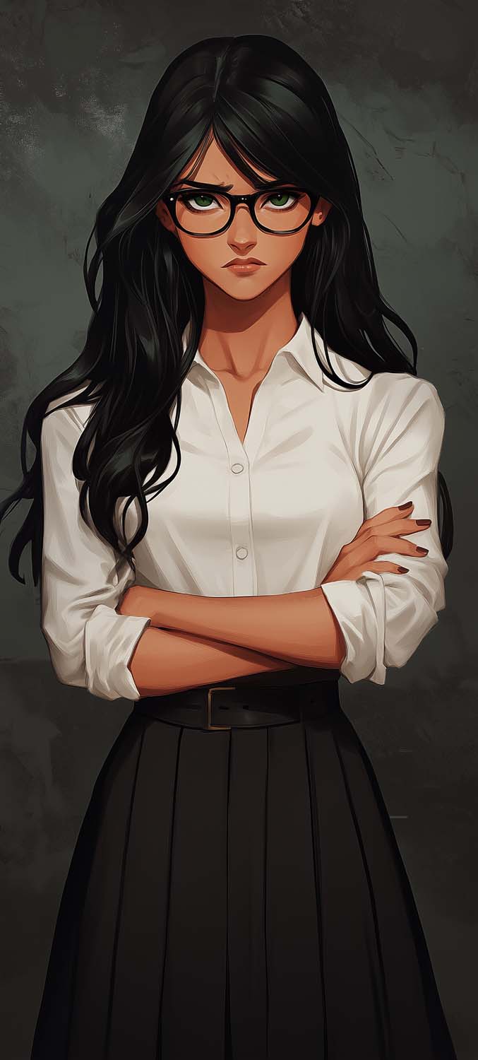 Office Girl iPhone Wallpaper