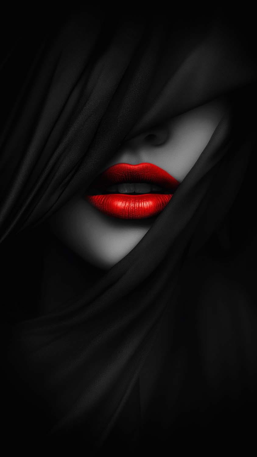 Red Lips iPhone Wallpaper