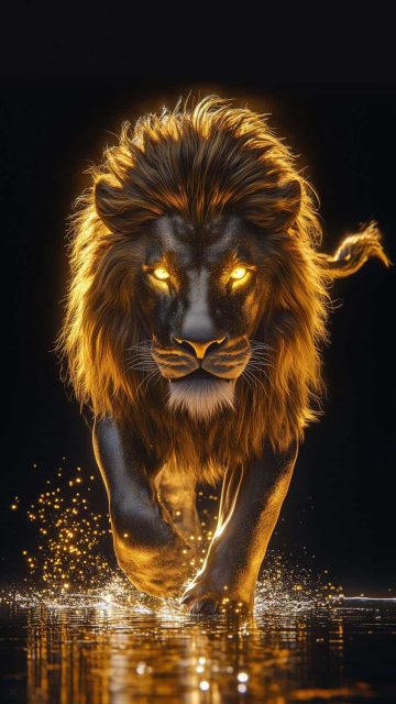 The Golden Lion iPhone Wallpaper