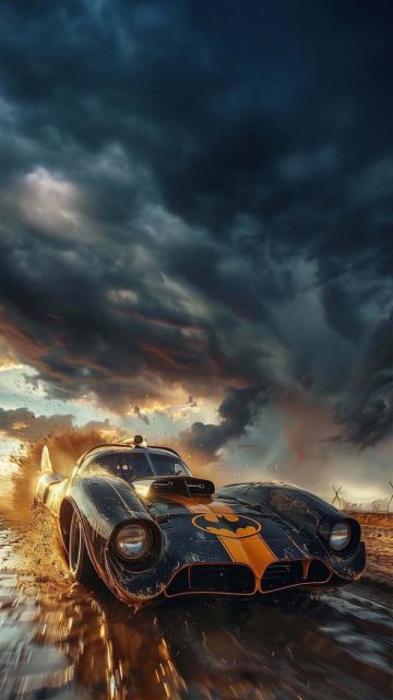 Batmobile Classic iPhone Wallpaper