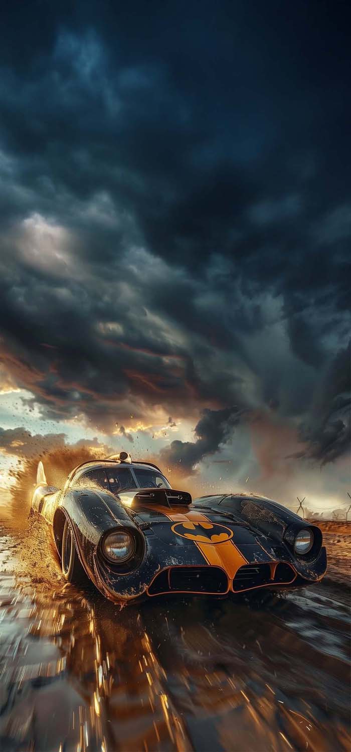 Batmobile Classic iPhone Wallpaper