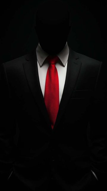 Black Suit Hacker iPhone Wallpaper