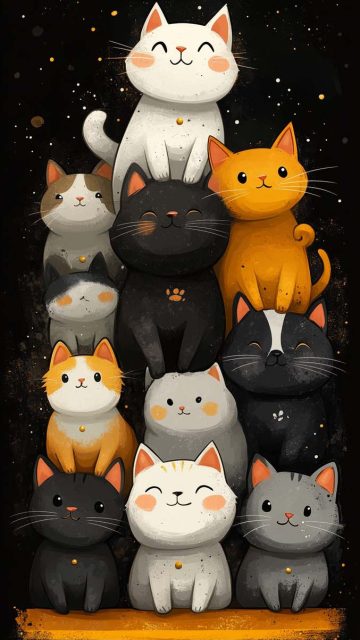 Cute Cats iPhone Wallpaper