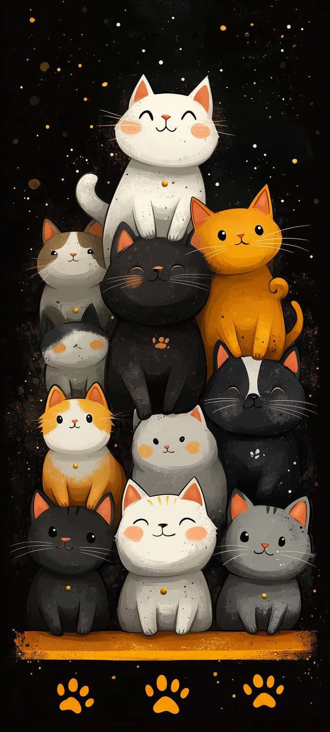 Cute Cats iPhone Wallpaper