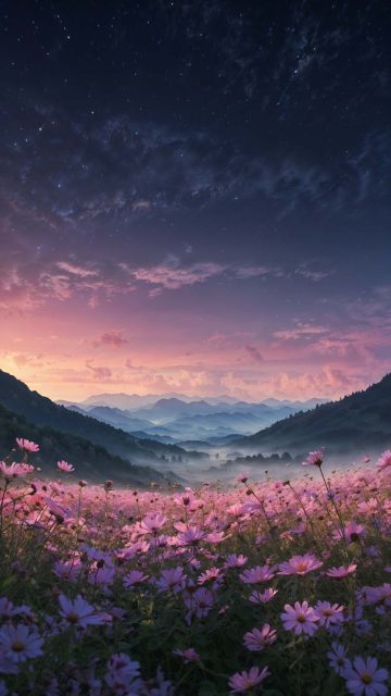 Flower Valley iPhone Wallpaper