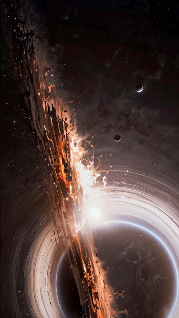 Giant Blackhole iPhone Wallpaper