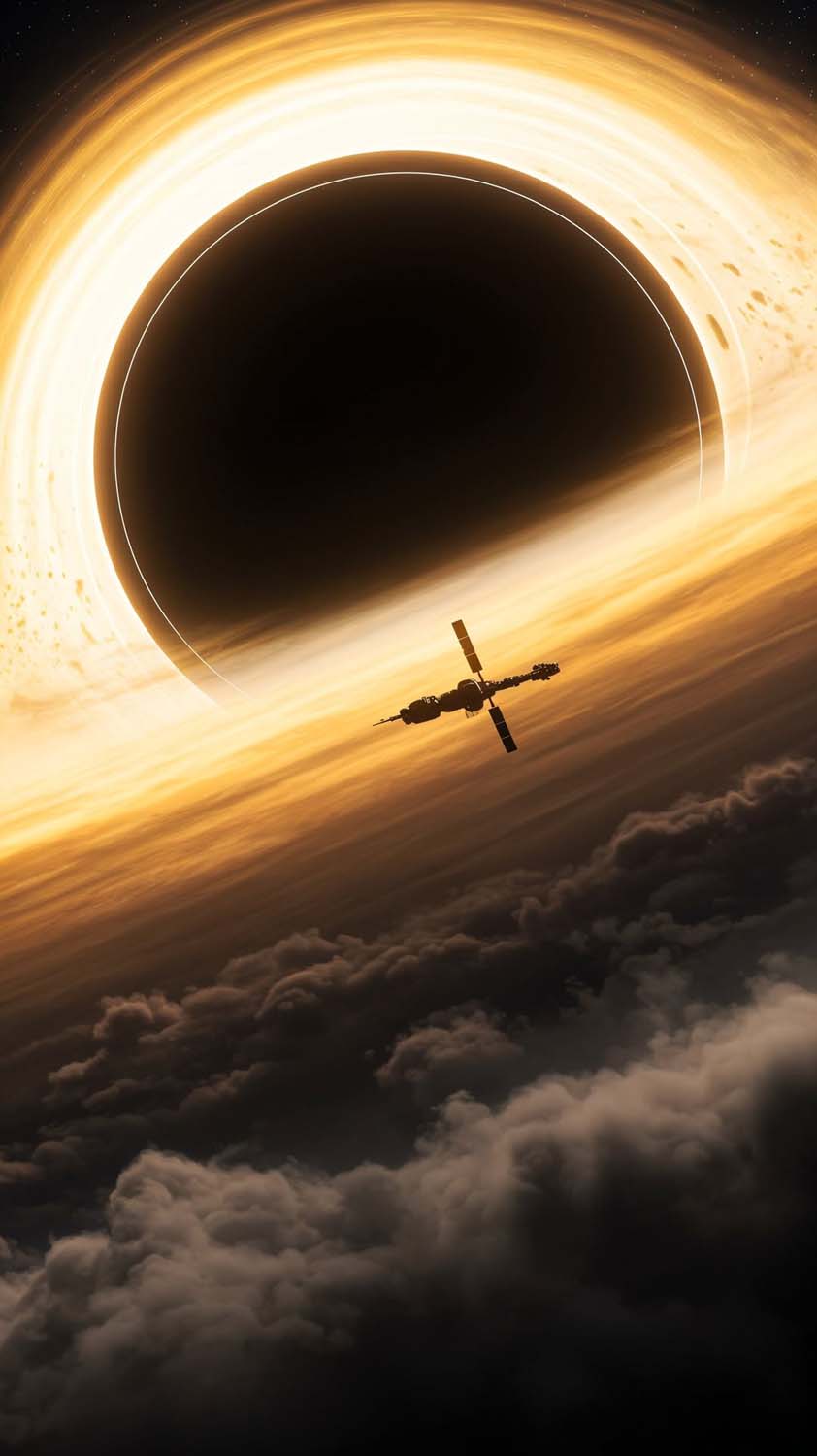 Interstellar Blackhole iPhone Wallpaper