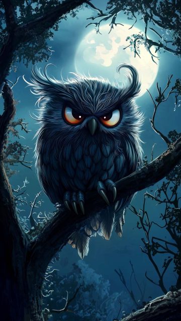 Little Owl iPhone Wallpaper