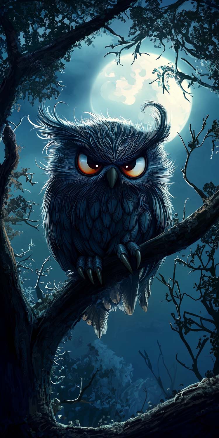 Little Owl iPhone Wallpaper