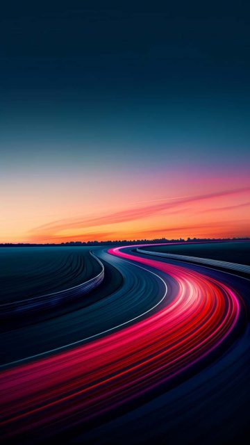 Long Exposure Horizon Road iPhone Wallpaper