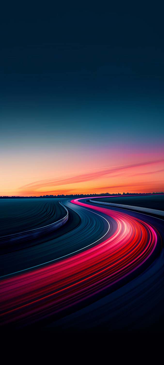 Long Exposure Horizon Road iPhone Wallpaper