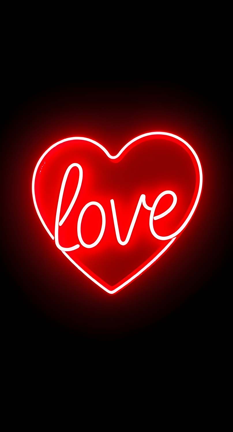 Love Neon iPhone Wallpaper