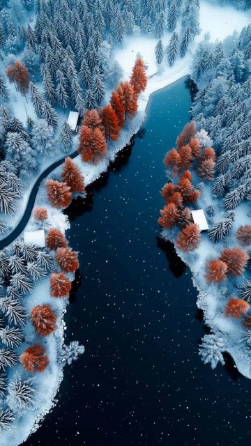 Snow River iPhone Wallpaper