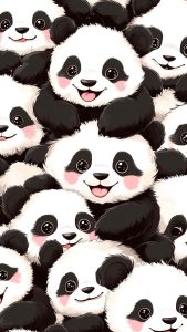 Cute Pandas iPhone Wallpaper