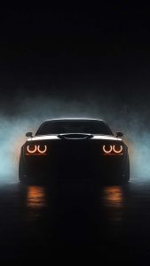 Dodge Challenger Black iPhone Wallpaper