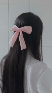 Girl Hairs Ribbon Hairstyle iPhone Wallpaper