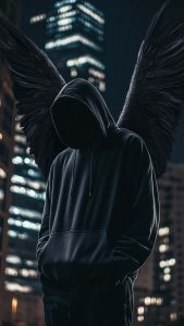 Hooded Angel iPhone Wallpaper