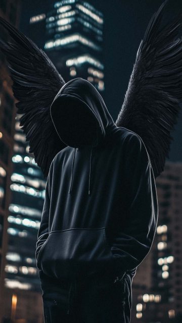 Hooded Angel iPhone Wallpaper