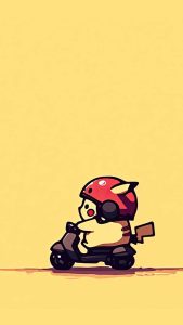 Pikachu Minimalist iPhone Wallpaper