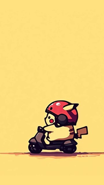 Pikachu Minimalist iPhone Wallpaper