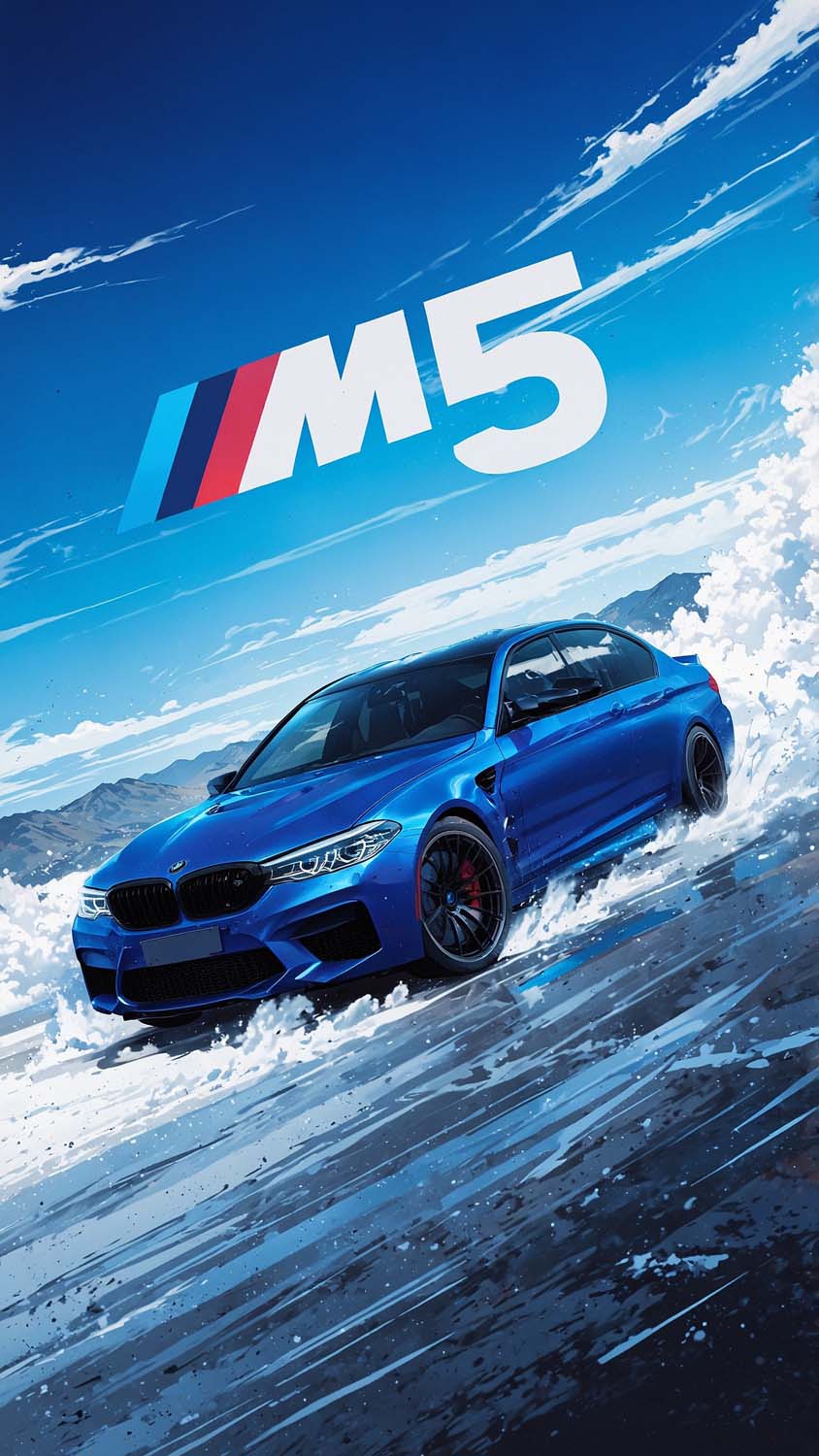 BMW M5 Art iPhone Wallpaper