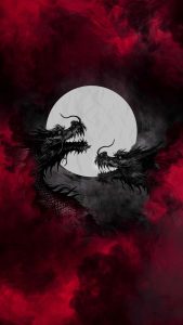 Moon Dragon iPhone Wallpaper