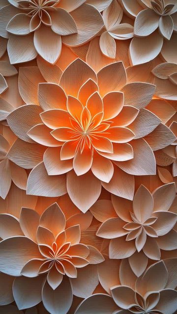 3D Flowers iPhone Wallpaper