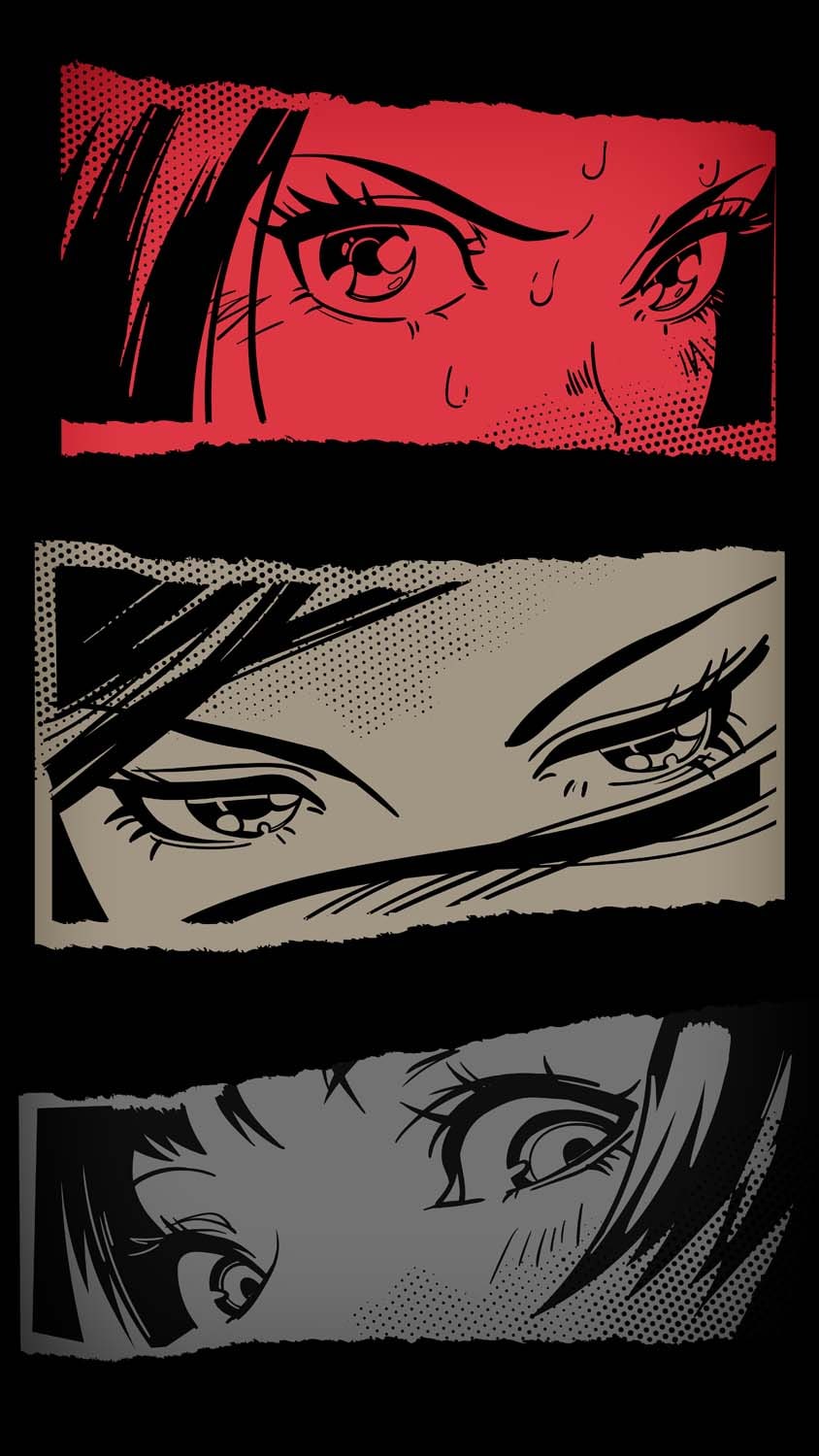 Anime Girl Eyes iPhone Wallpaper