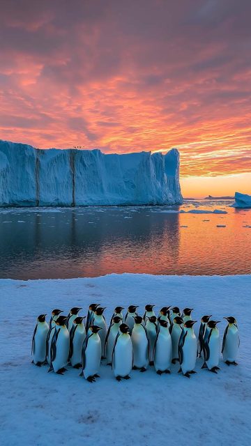 Antarctica Penguins iPhone Wallpaper