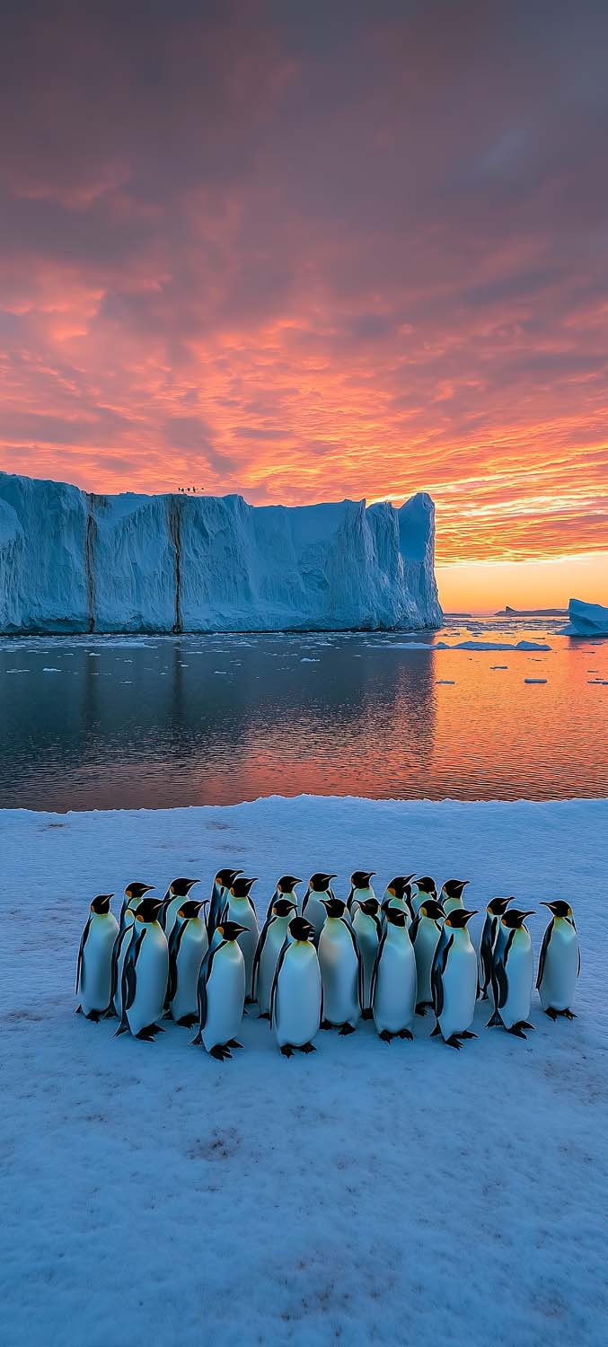 Antarctica Penguins iPhone Wallpaper