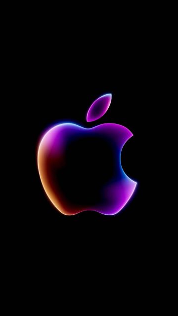Apple Logo Gradient Dark iPhone Wallpaper