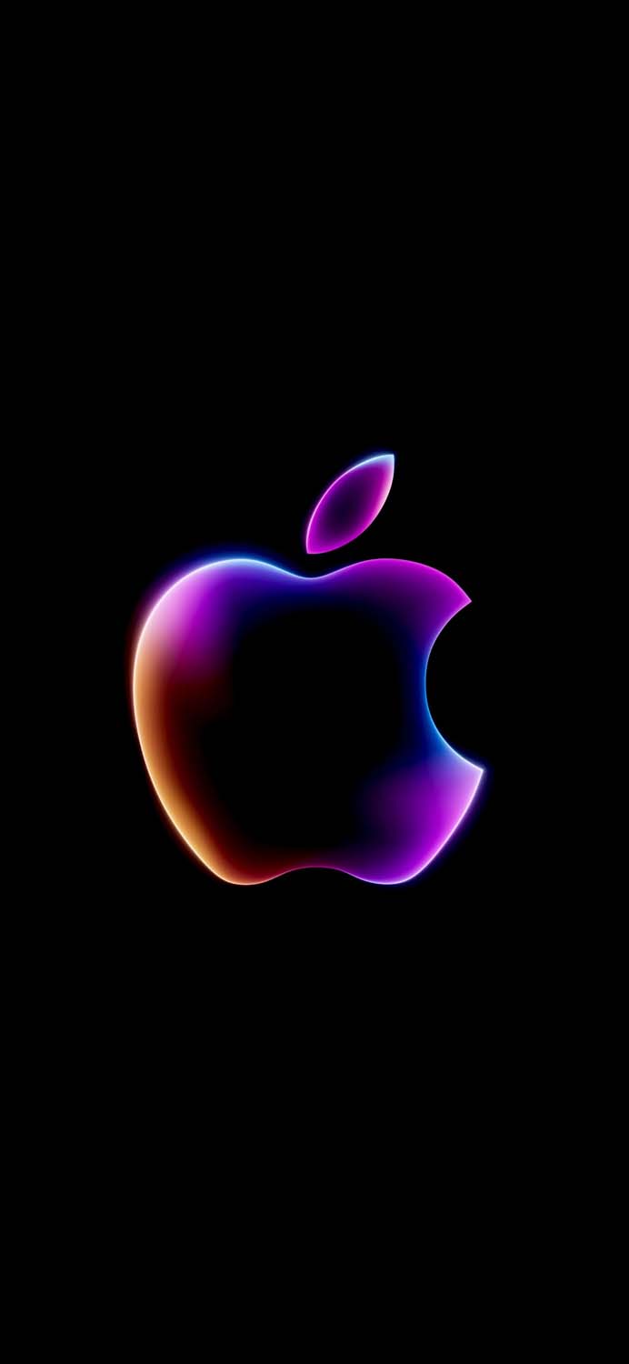 Apple Logo Gradient Dark iPhone Wallpaper