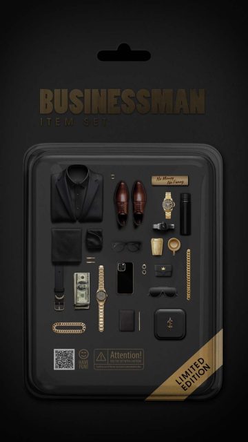 Businessmen Item Set iPhone Wallpaper