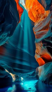 Canyon Rocks Water Reflection iPhone Wallpaper