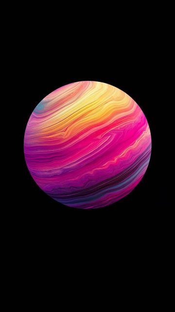 Colorful Sphere Planet iPhone Wallpaper