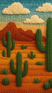 Cotton Cactus Art iPhone Wallpaper Cotton Cactus Art iPhone Wallpaper