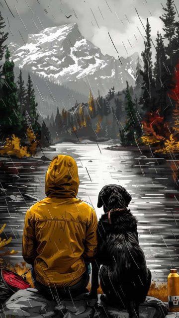 Couple in Nature Aesthetic iPhone Wallpaper