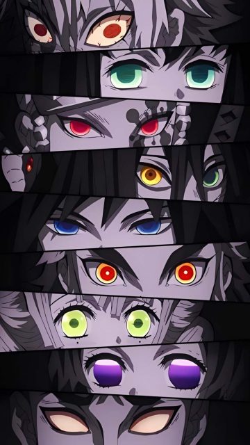 Demon Slayer Eyes iPhone Wallpaper