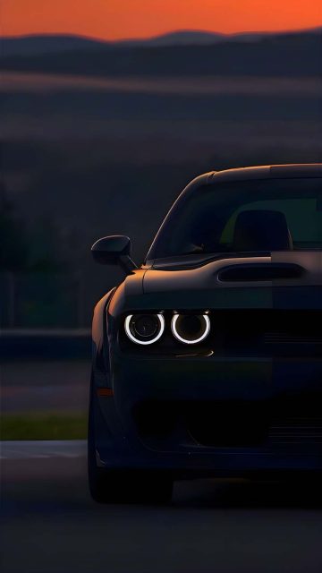 Dodge Challenger Black iPhone Wallpaper