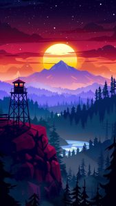 Firewatch Tower Aesthetic iPhone Wallpaper